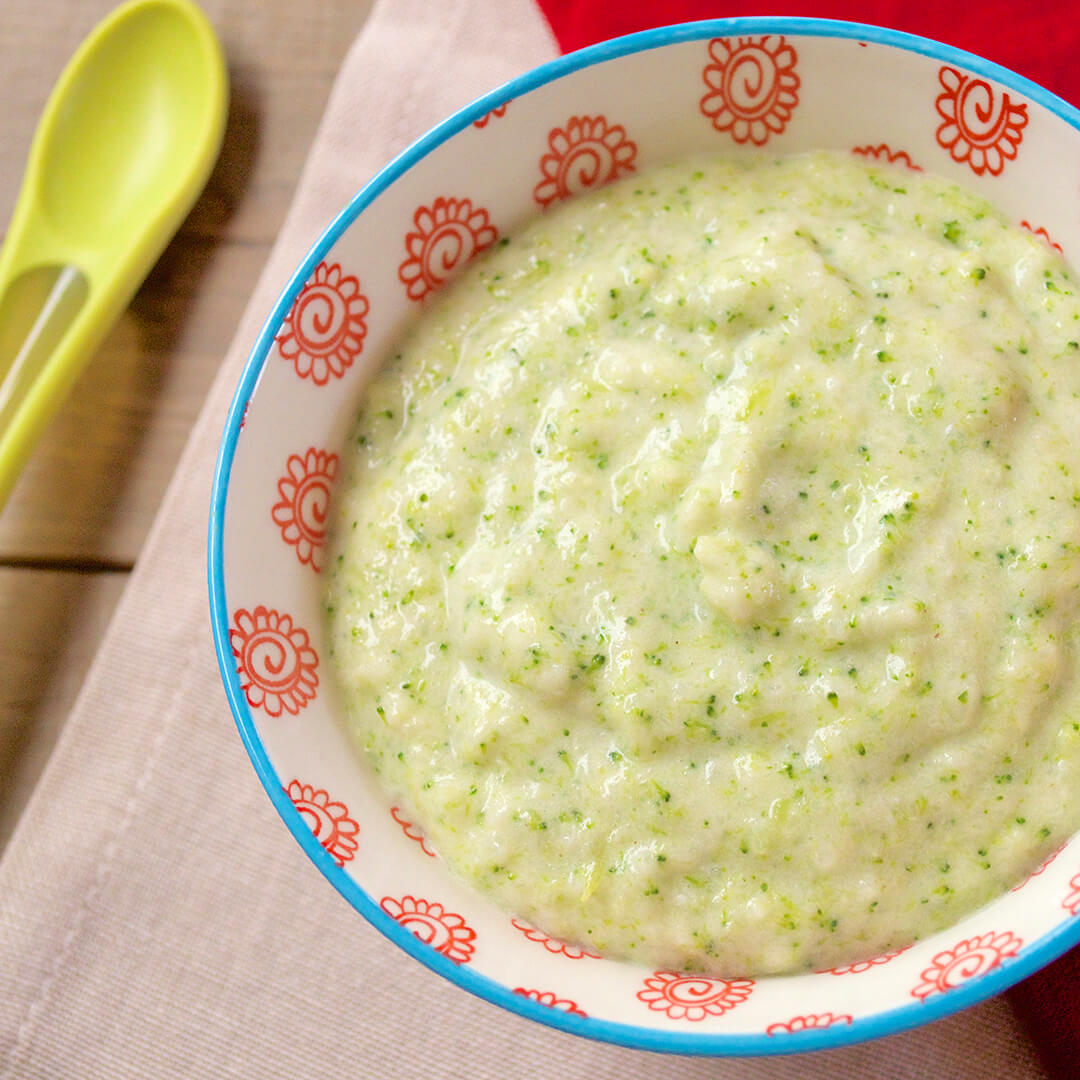 Baby Cauliflower & Broccoli Cheese in a bowl