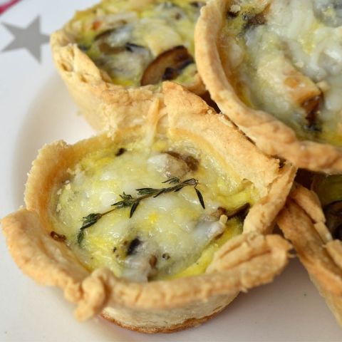 Baby Quiche with Turkey & Mushroom